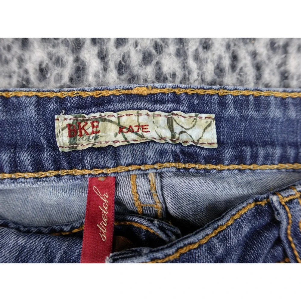 BKE Kate Denim Shorts‎ Womens 29 Blue Distressed Cut Off Stretch Medium Wash